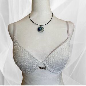 Juicy Couture Elegant White Lace Bra